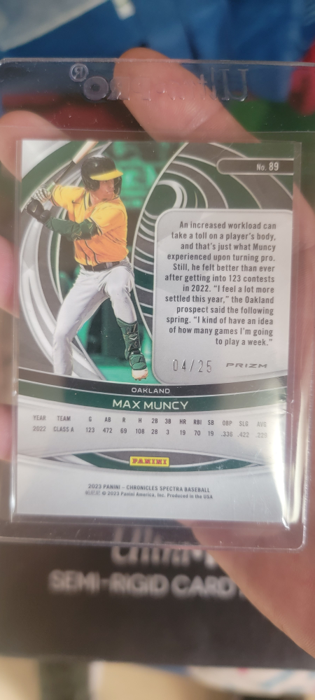 Max Muncy Spectra Baseball Card Oakland A's - photo 2