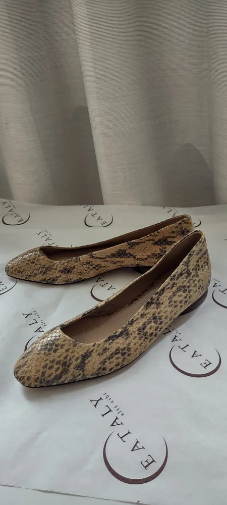 (NEW) Massimo dutti Snakeskin Print Ballet Flats image indicator(8)