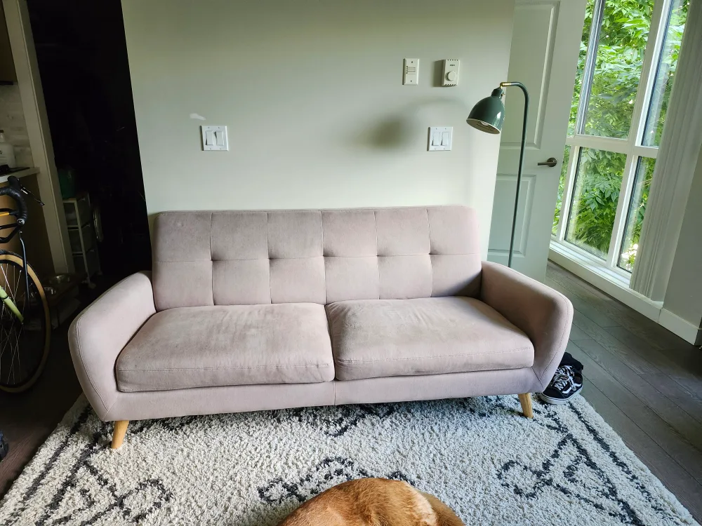 Need gone ASAP! Blush Pink Loveseat Sofa thumbnail