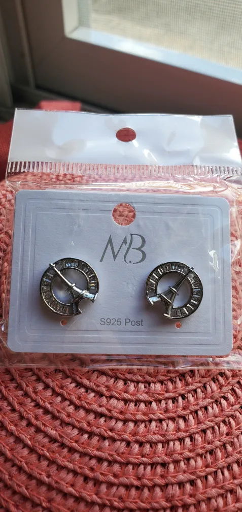 New MB Silver Earrings S925 Post image indicator(2)