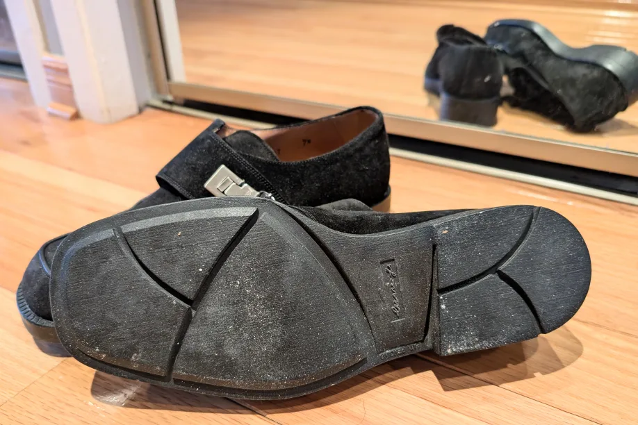 Cesare Paciotti Men's Black Suede Monk Strap Shoes - Size 7.5 image indicator(5)