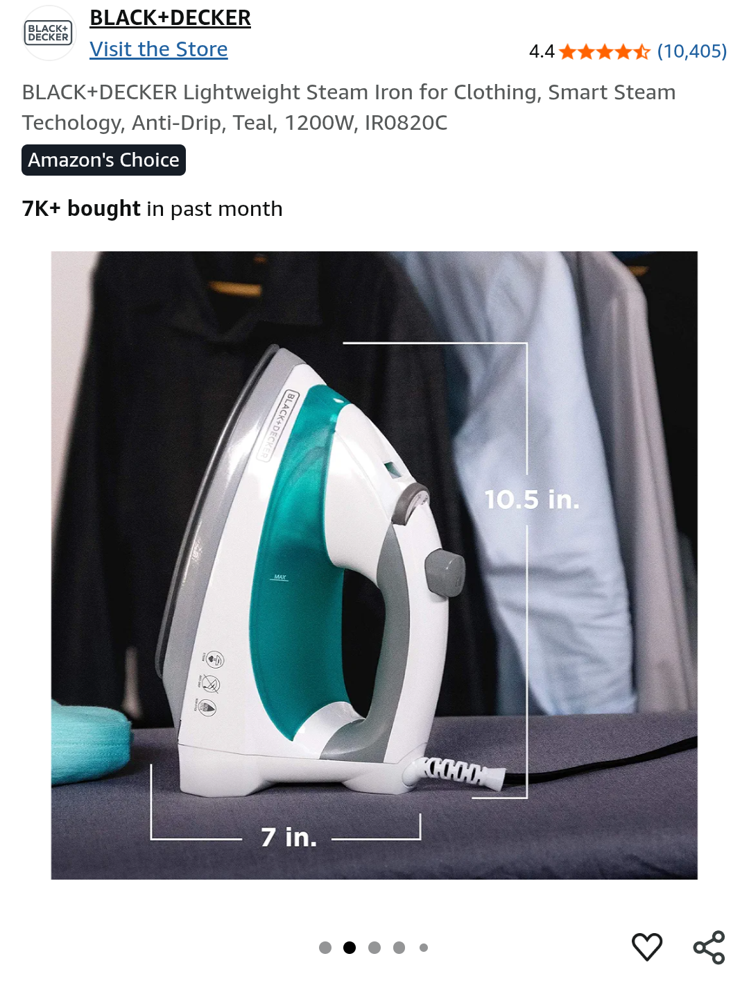 BLACK+DECKER Steam Iron - Teal - photo 5