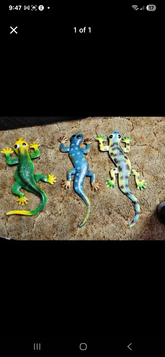 Lizard Wall Decor - Set of 3 thumbnail