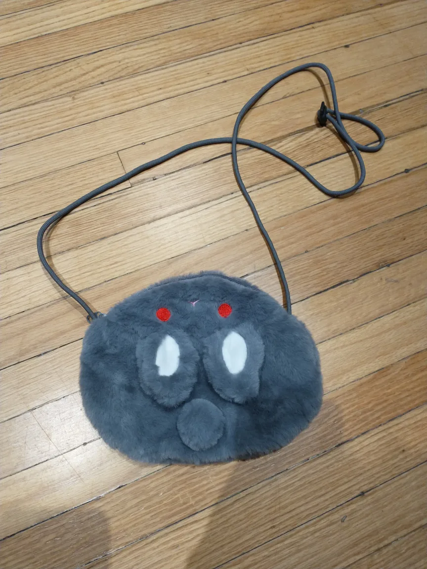Cute bunny rabbit grey purse bag thumbnail