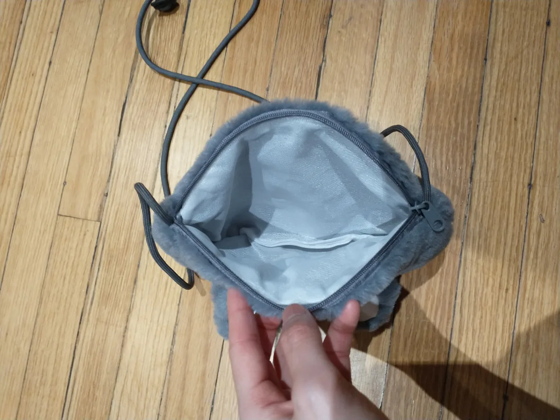 Cute bunny rabbit grey purse bag image indicator(2)