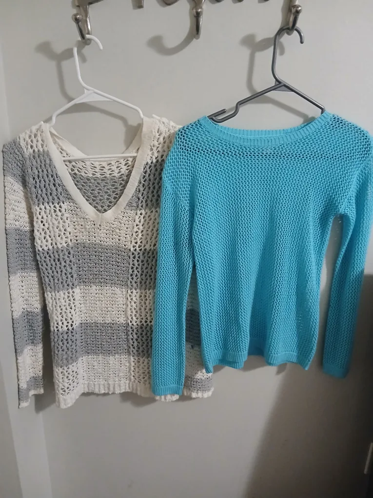 The Children's Place Blue Knit Sweater L/G thumbnail