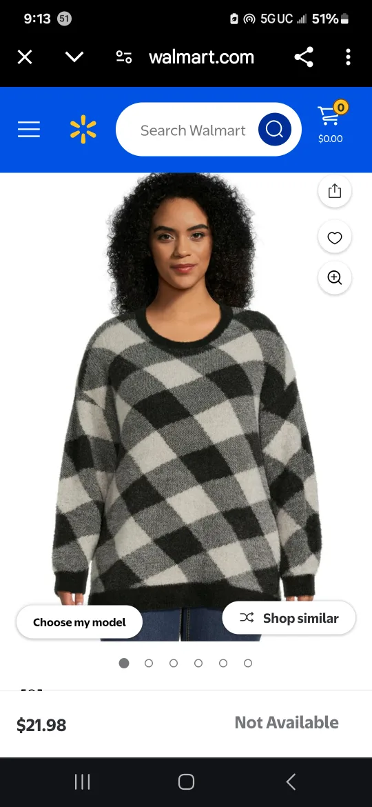 Terra & Sky Women's Plus Size Eyelash Knit Pullover Sweater thumbnail