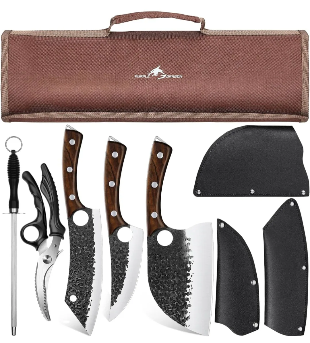 Purple Dragon 3-Piece Kitchen Knife Set - New thumbnail
