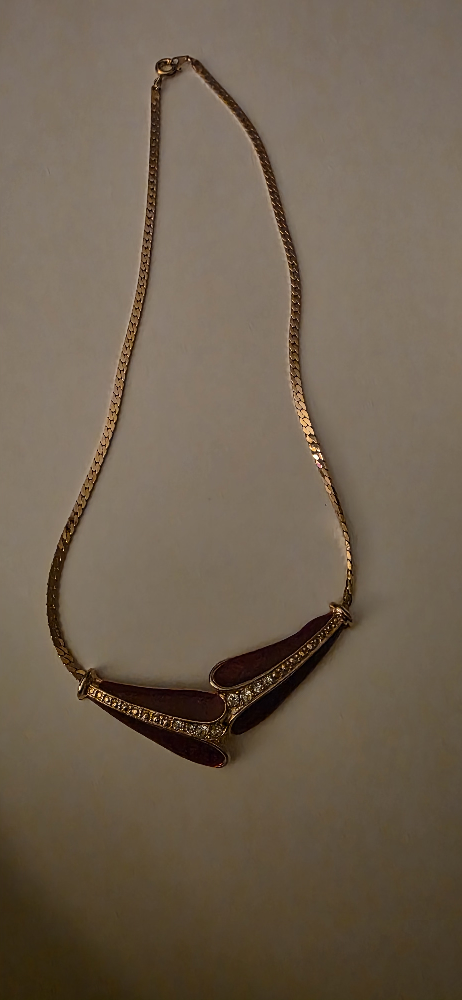 Vintage Gold Tone Necklace and Earrings Set - photo 2