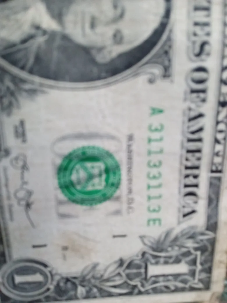 US $1 rarest serial number bill thumbnail