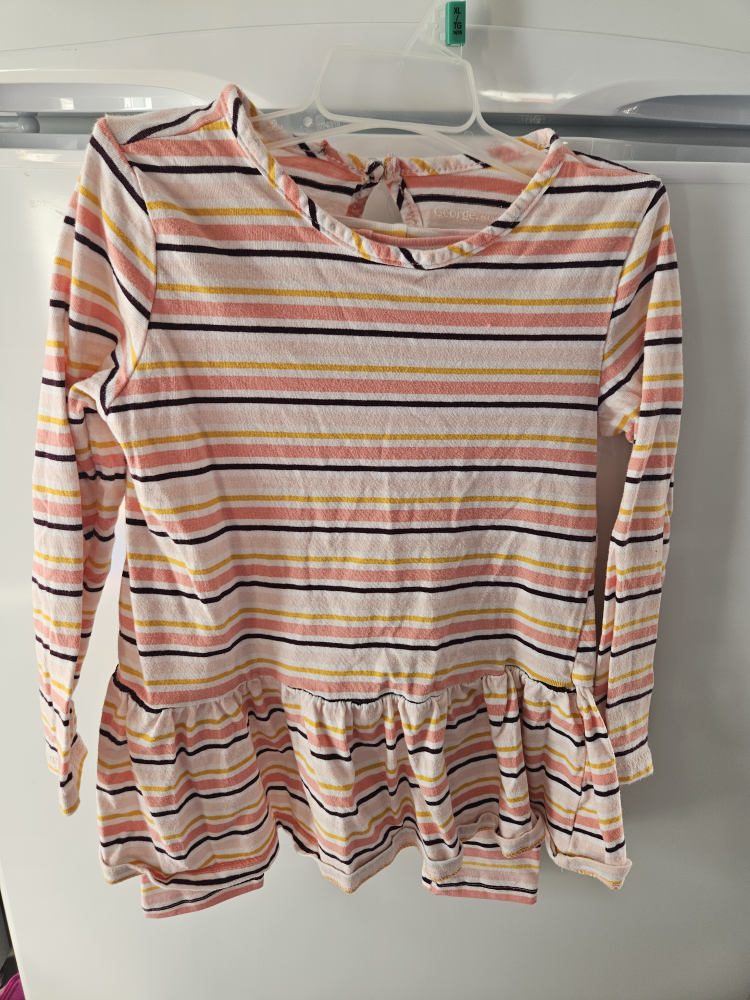 George Striped Peplum Top - Size 4T