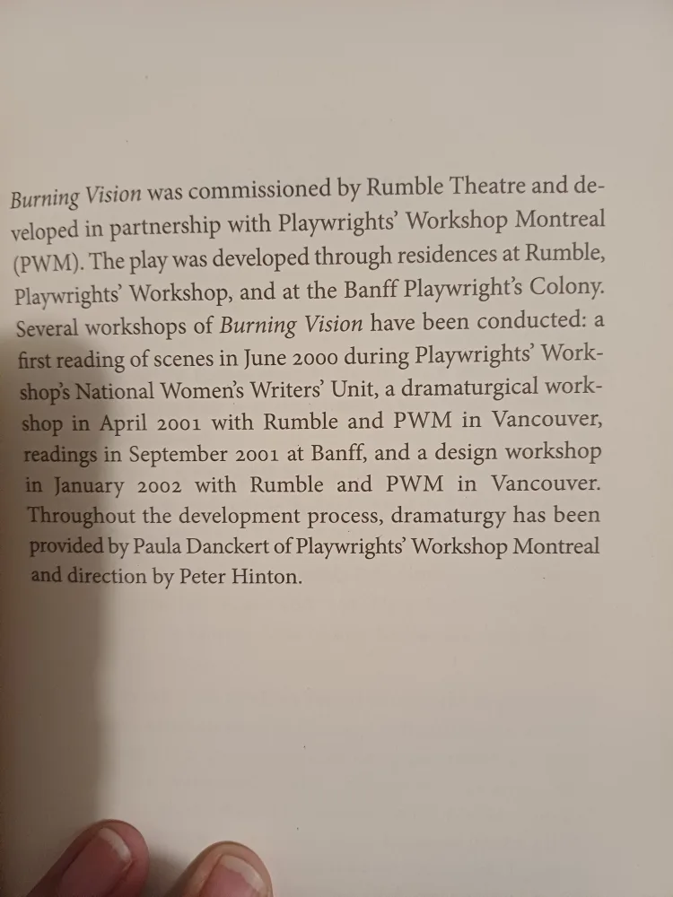 FREE BOOK: Burning Vision by Marie Clements image indicator(4)