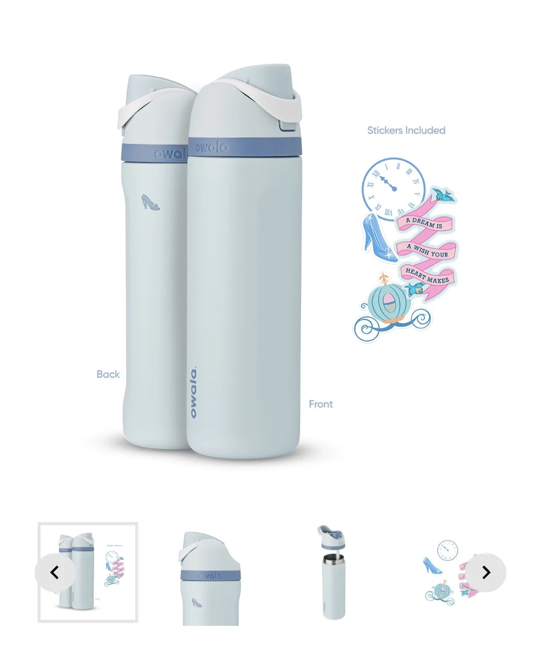 Owala FreeSip Water Bottle - Disney Cinderella thumbnail