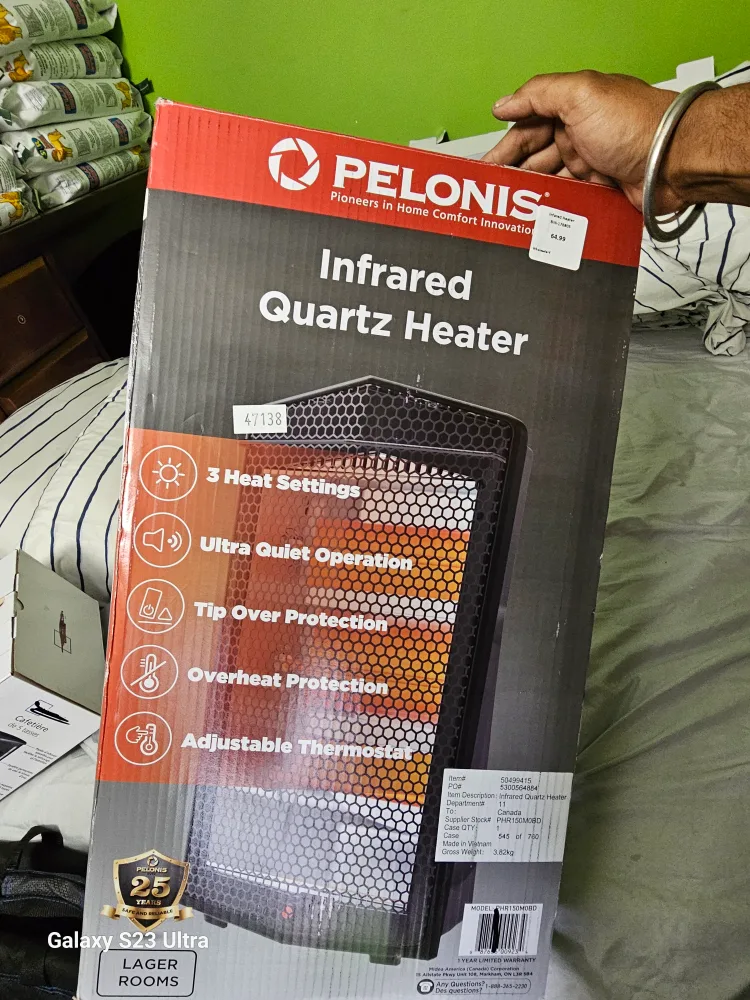 Pelonis Infrared Quartz Heater - New in Box! thumbnail