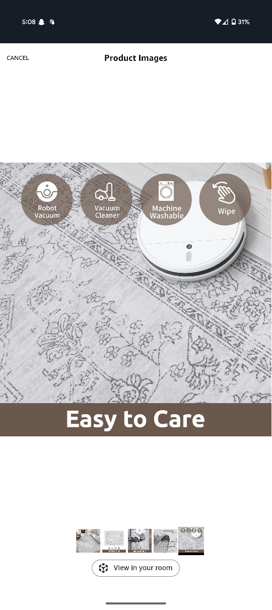 8x10 ft Area Rug - Light Grey - photo 5