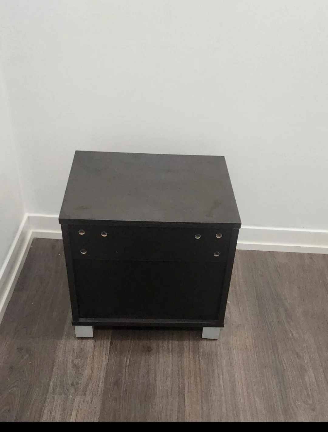 Dark Brown Nightstand with Two Drawers image indicator(2)