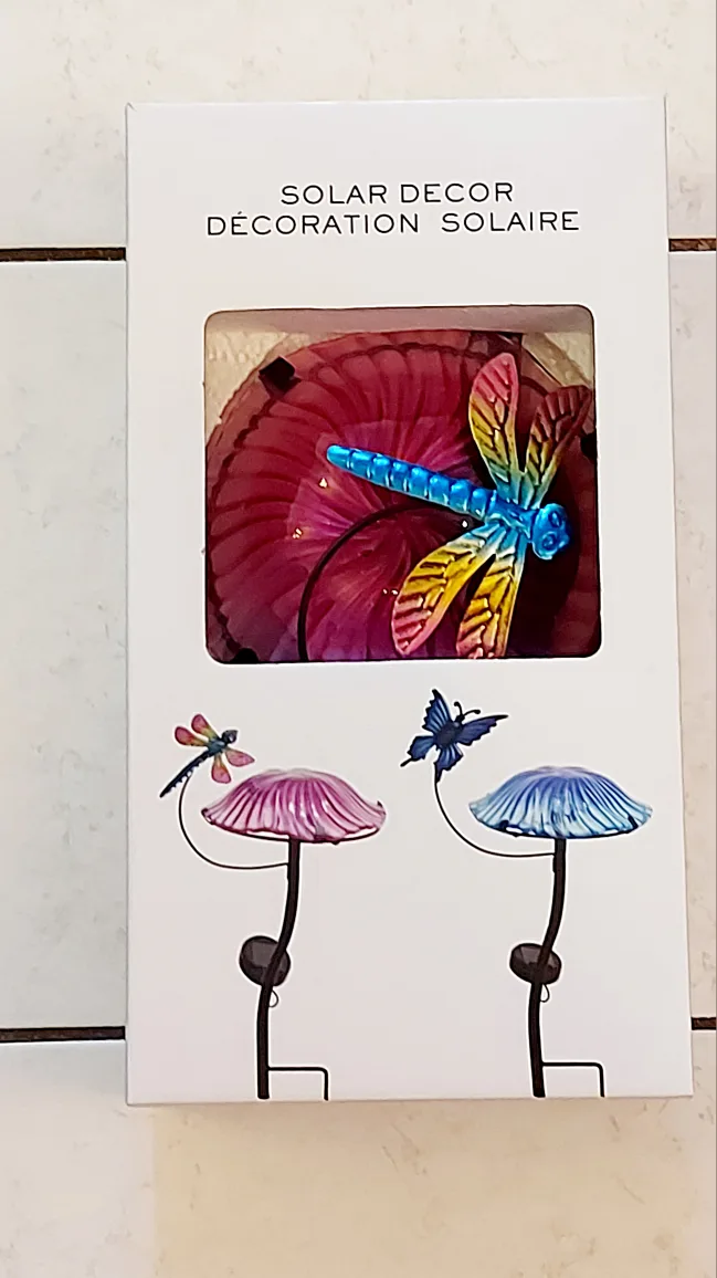 Brand New Pink Dragonfly Solar Decor thumbnail