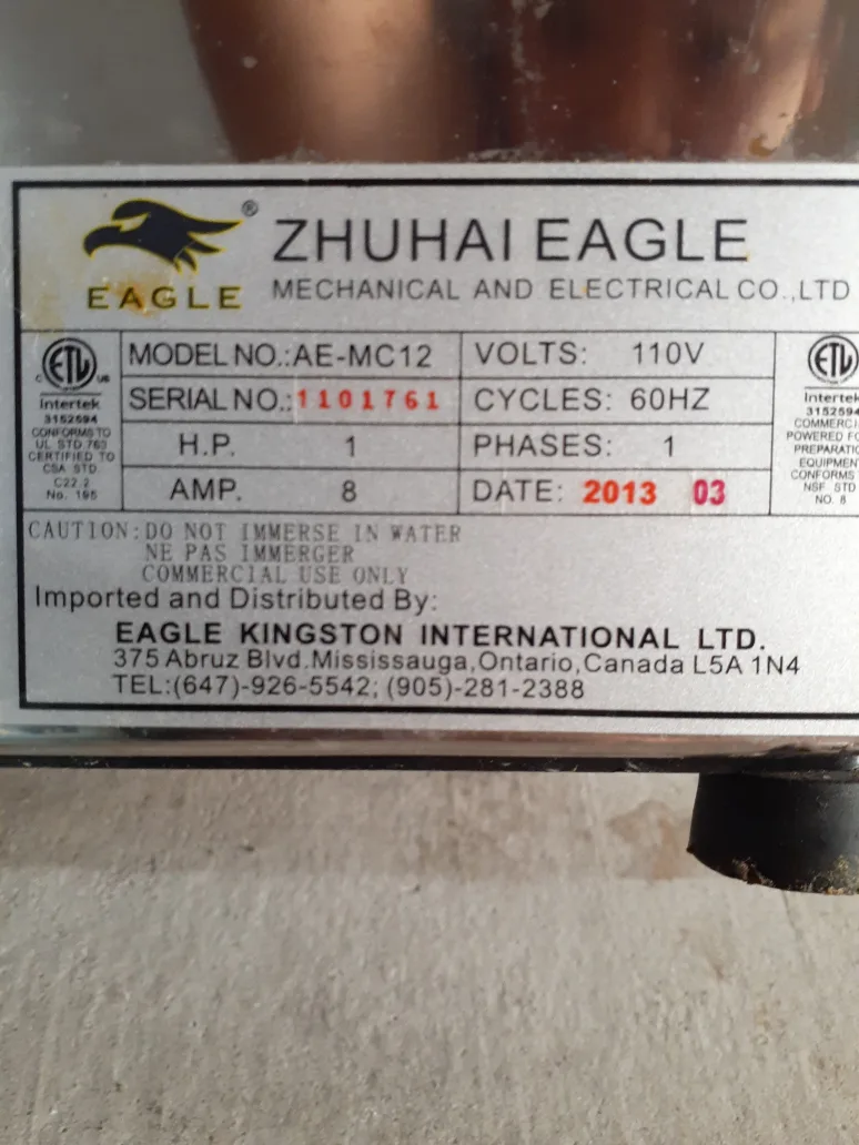 Zhuhai Eagle AE-MC12 Meat Grinder image indicator(2)