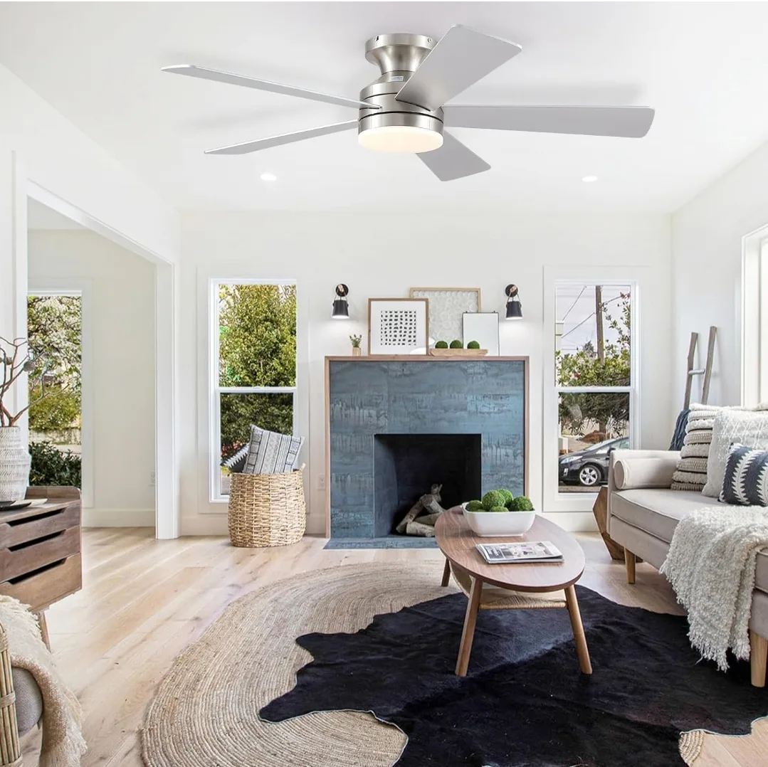 BRAND NEW Silver Ceiling Fan with Light, 46 inch thumbnail