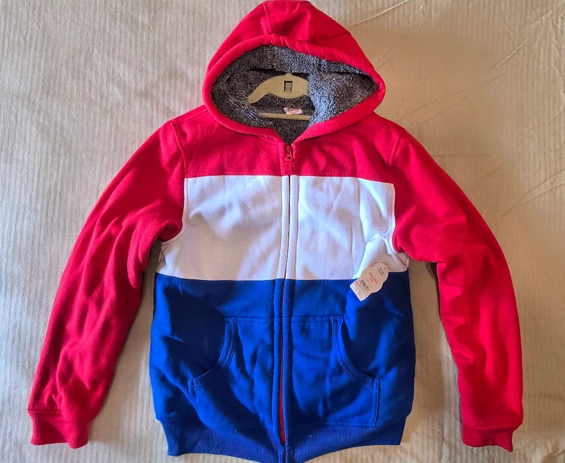 Wonder Nation Kids' Color Block Hoodie, Size 18 thumbnail