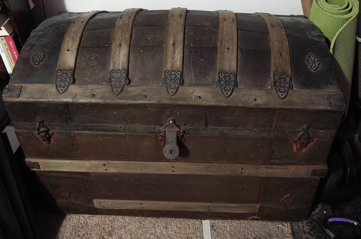 Antique steamer trunk
