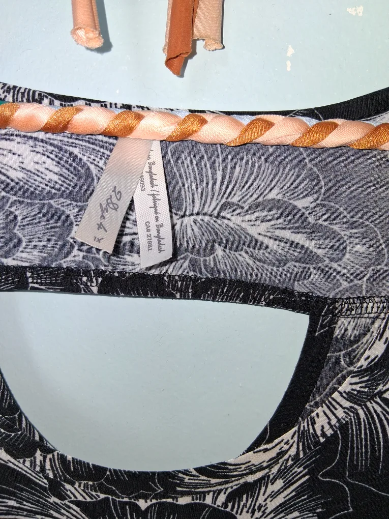 2B Style Black Floral Maxi Dress - Size 1X image indicator(2)