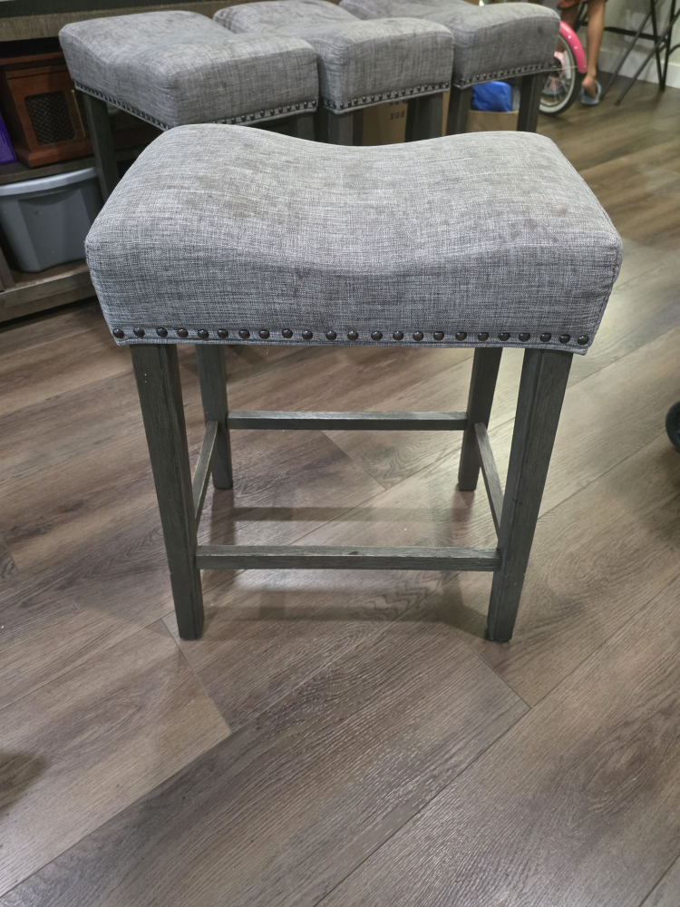 Set of 4 Grey Bar Stools - photo 2