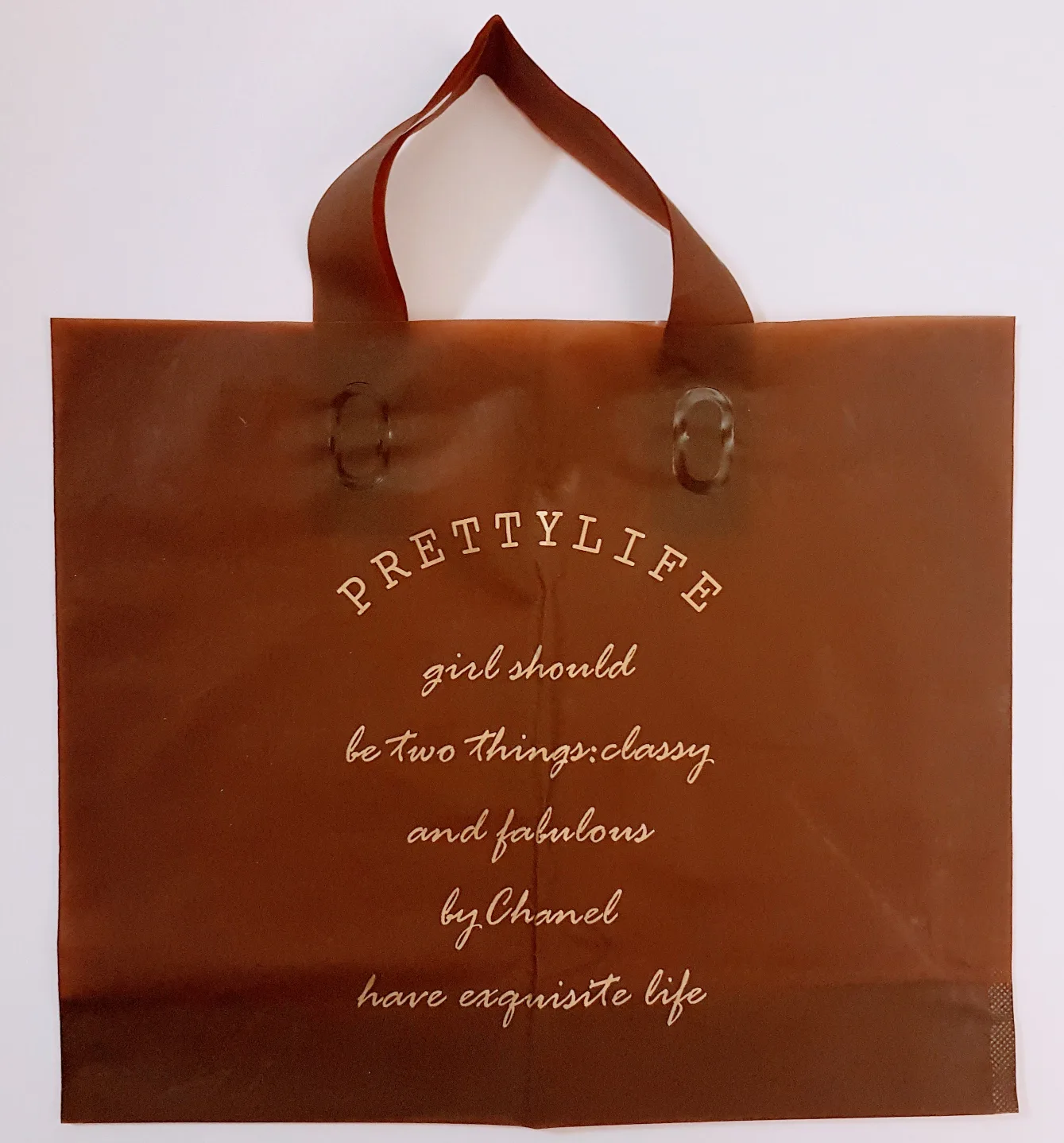 Brown "PRETTYLIFE" Reusable Gift or Shopping Bags thumbnail