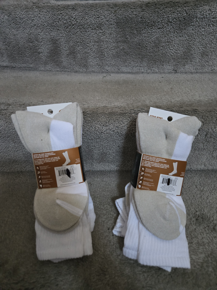 New Copper Sole Athletic Sport Socks, 4 Pairs