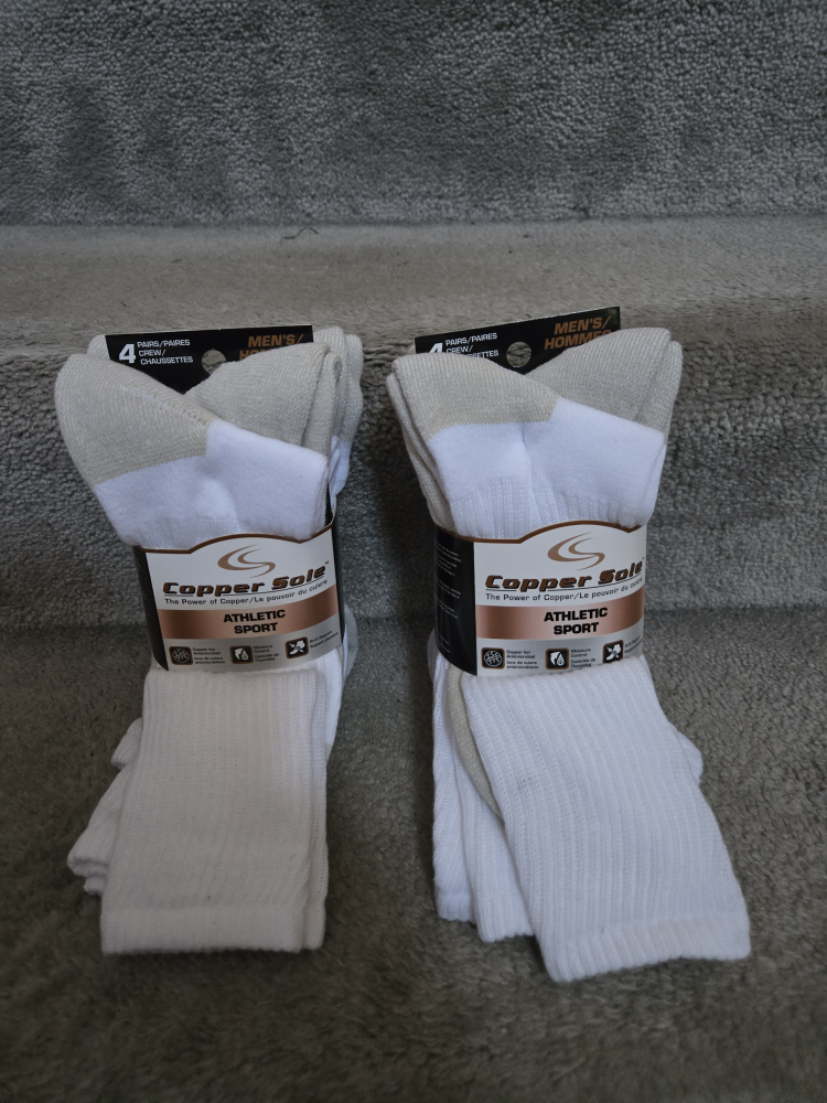New Copper Sole Athletic Sport Socks, 4 Pairs - photo 3