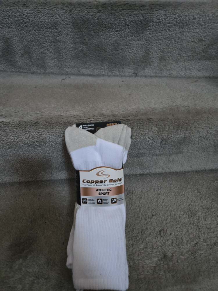 New Copper Sole Athletic Sport Socks, 4 Pairs - photo 4