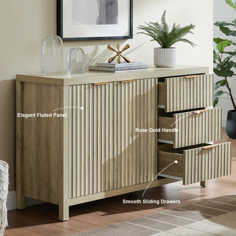 Fluted Panel Accent Cabinet - Great Condition! - photo 2