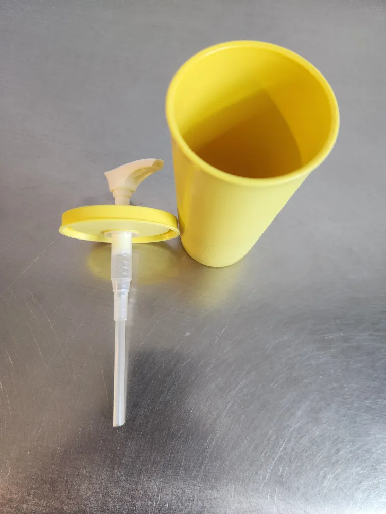 Tupperware Pump Dispenser - Red & Yellow image indicator(2)