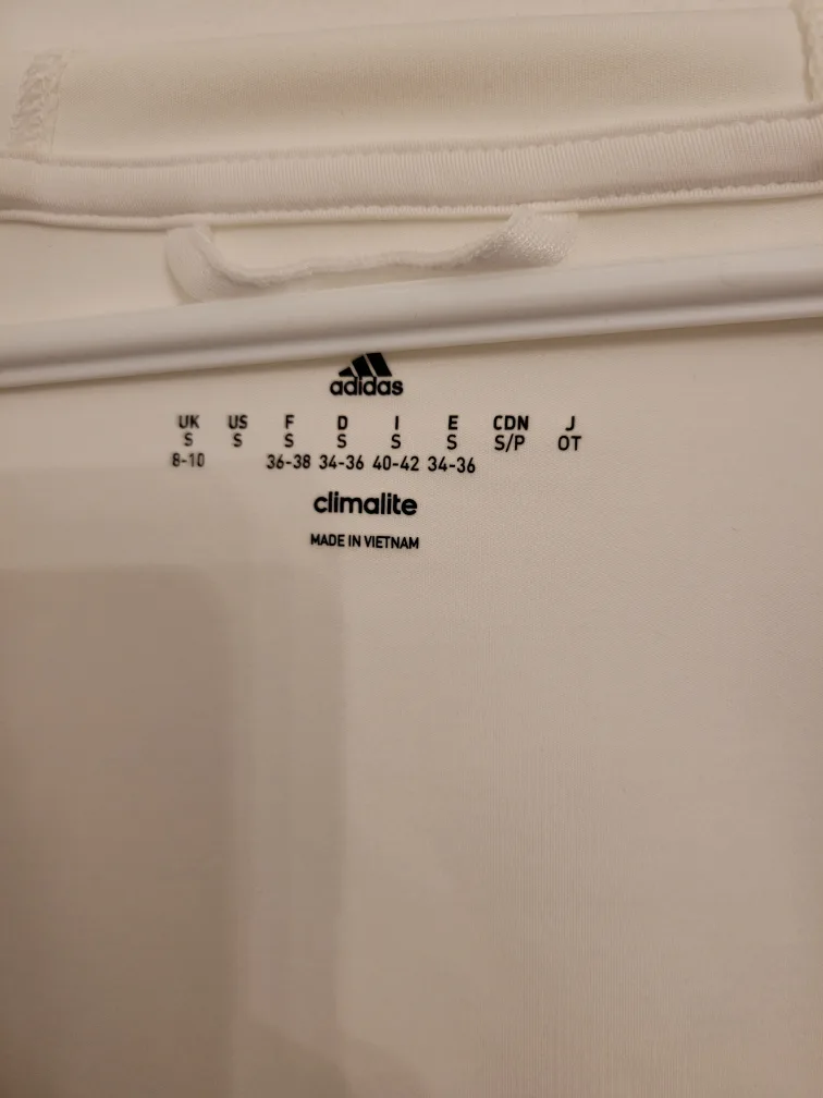 Adidas Climalite White Hoodie - Size S image indicator(2)