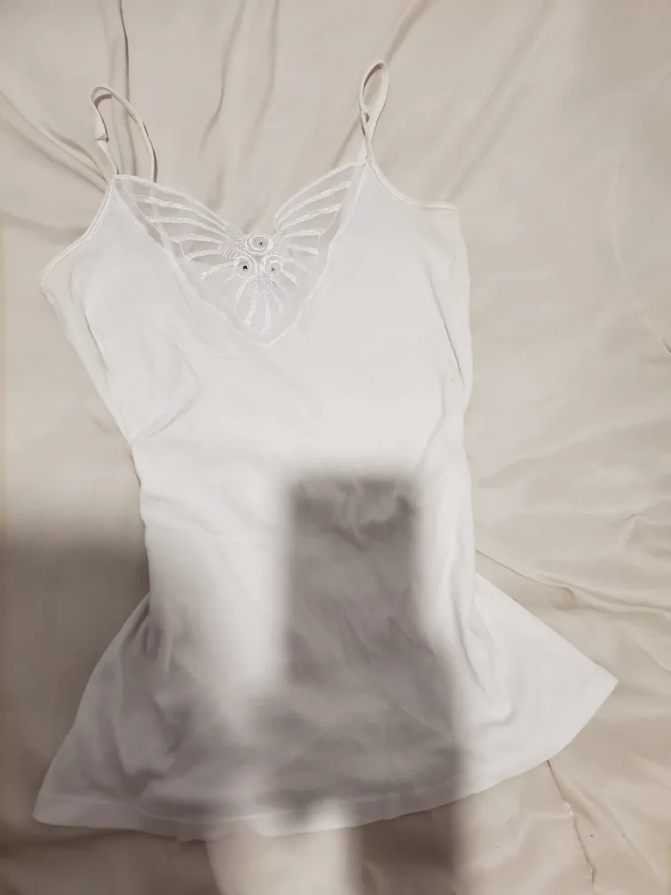 Smart set 100% cotton green maxi skirt + white lace detail cami image indicator(6)