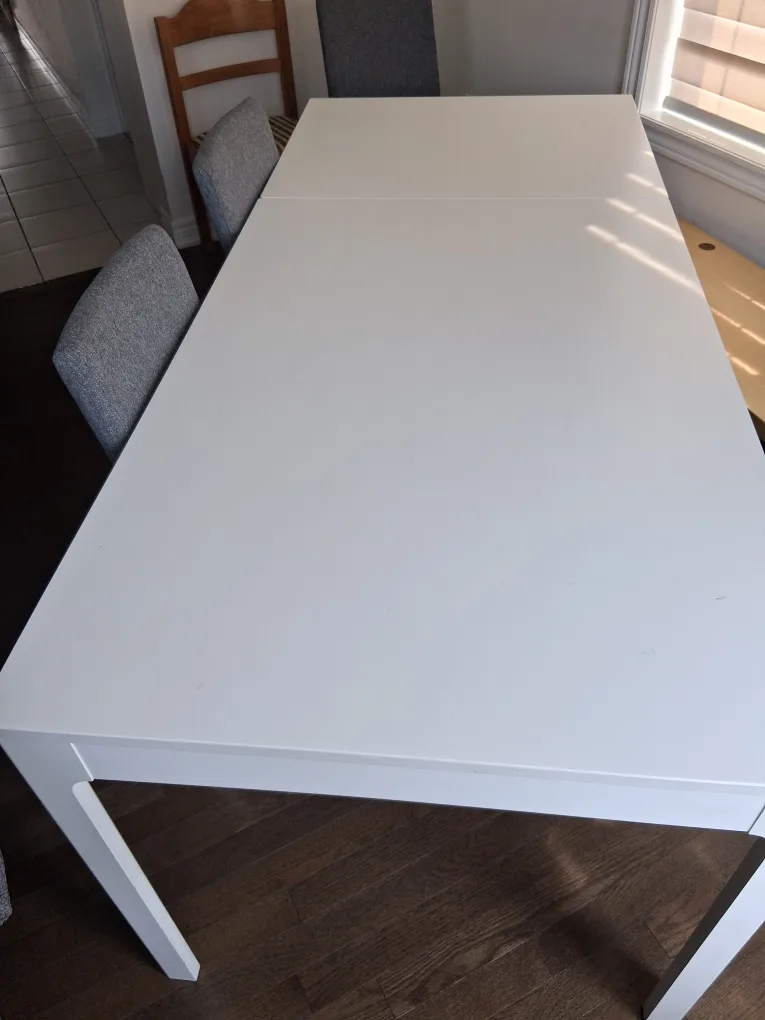 IKEA Extendable Dining Table - White thumbnail