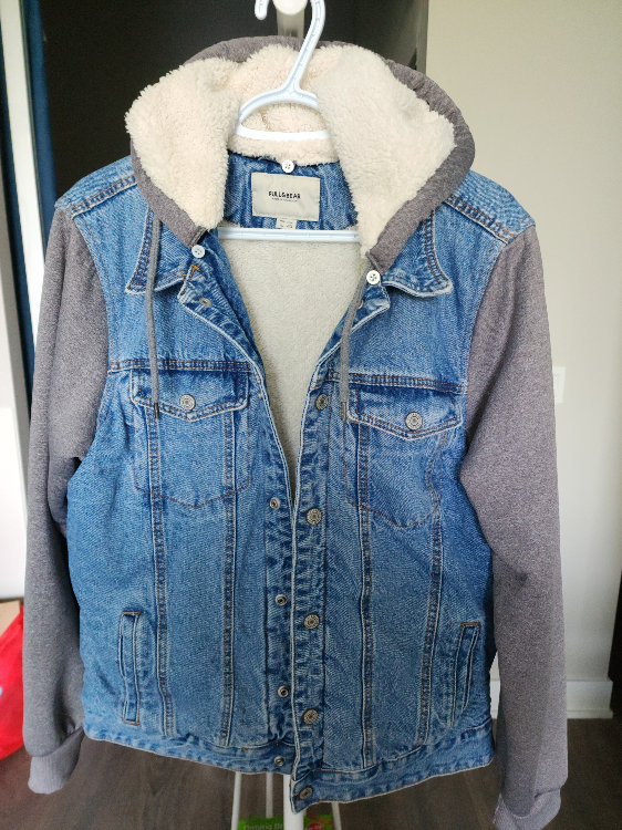Pull&Bear Denim Jacket with Hood (removable)