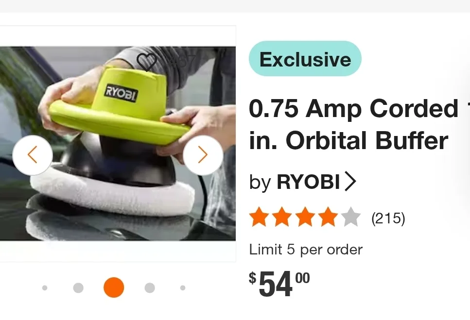 Ryobi 10-inch Orbital Buffer image indicator(3)