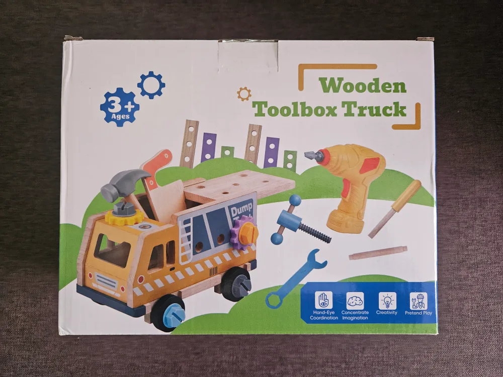 Kids DIY Tool Bench - Wooden Toolbox Truck thumbnail