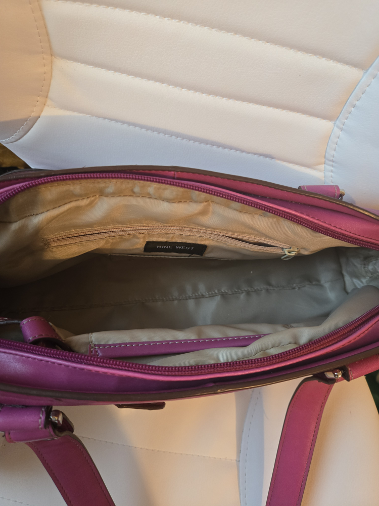 NINE WEST Magenta / Pink Tote Bag 4 Piece Set - photo 3