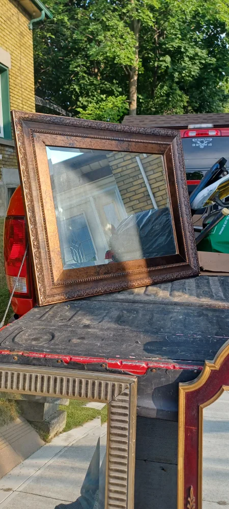 Framed Wall Mirror - Ornate Bronze Finish thumbnail