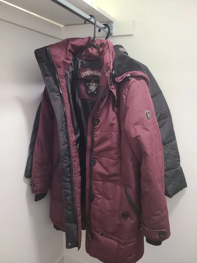 Oppenheimer Burgundy Winter Coat - Size L/G thumbnail