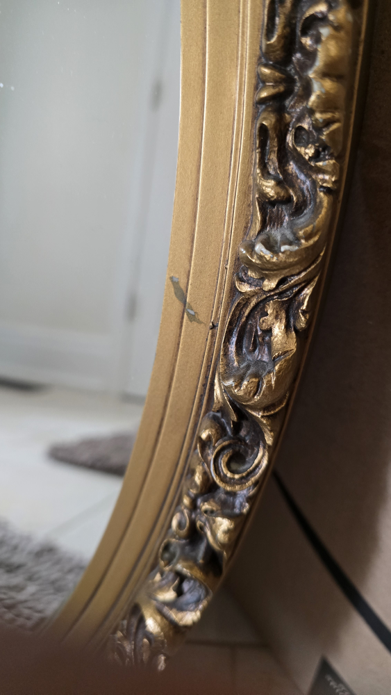 Gold Ornate Oval Mirror - photo 4