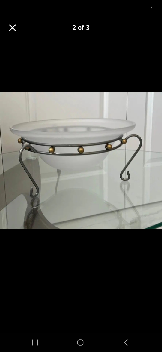 Decorative Bowl with Metal Stand