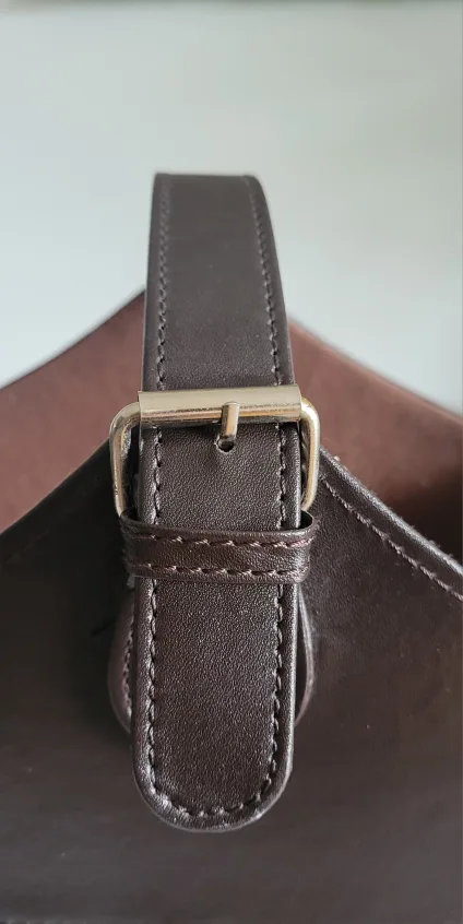 Brown Faux Leather Magazine Rack or Gift Basket image indicator(3)