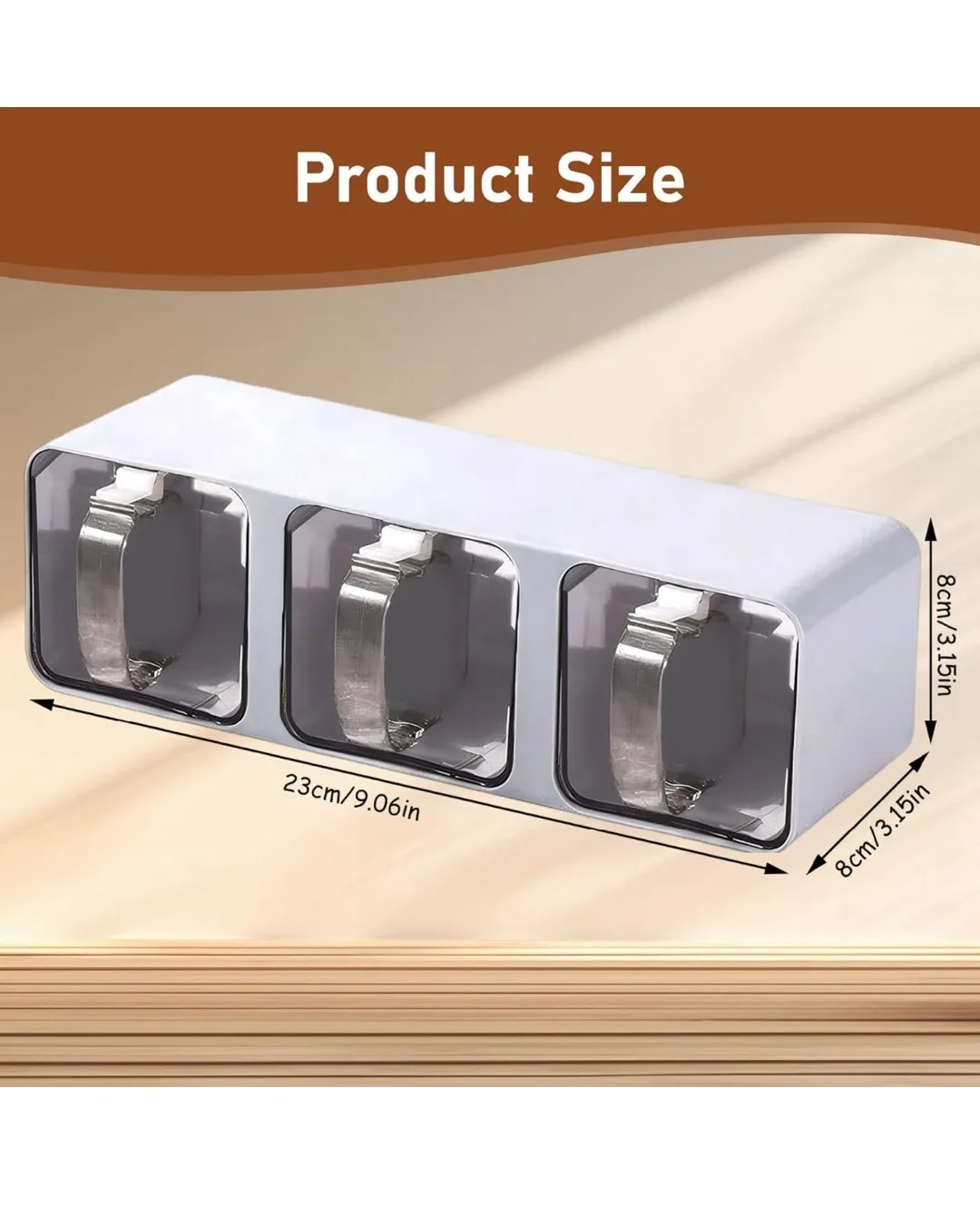 Spice Rack Organizer with 3 Containers image indicator(3)