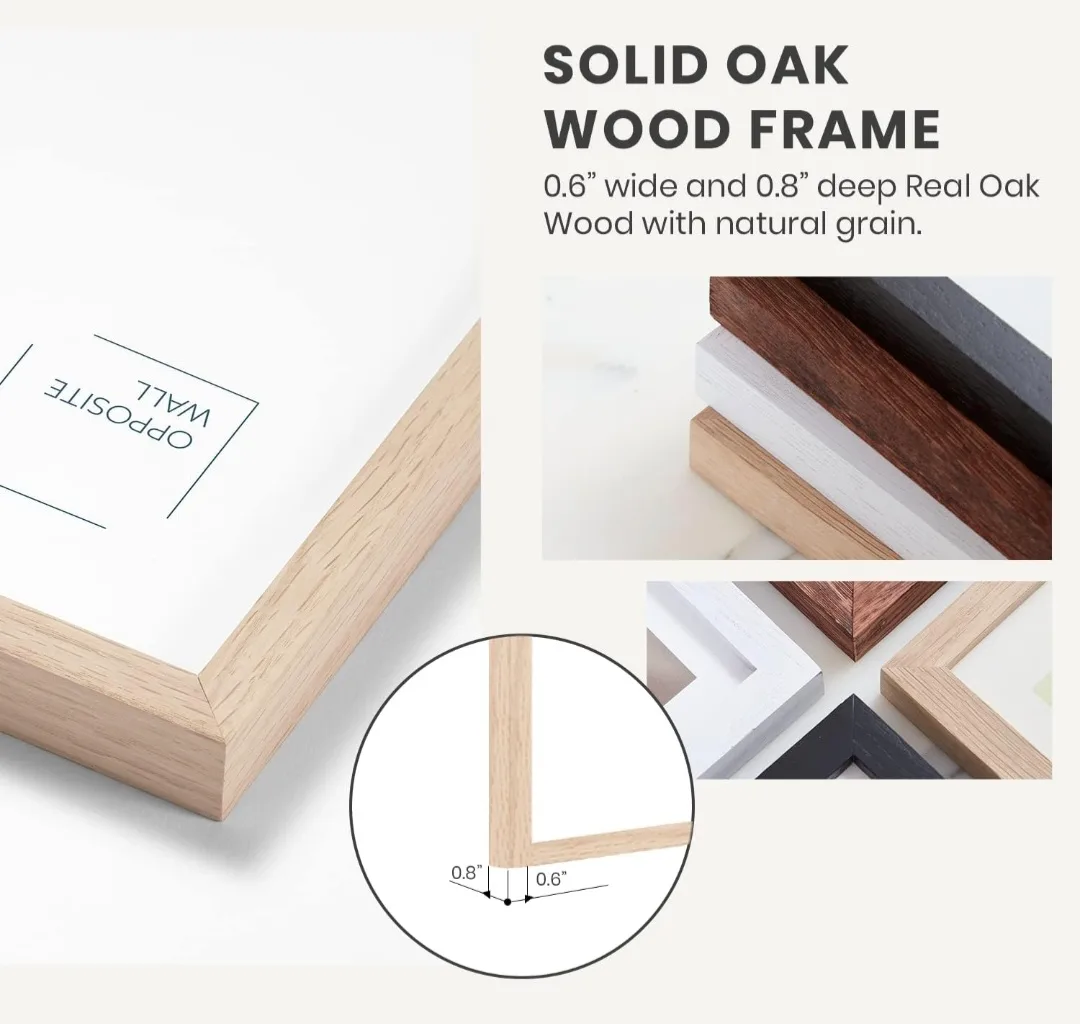 Opposite Wall 11x14 Oak Wood Frame (28x36 cm) image indicator(5)