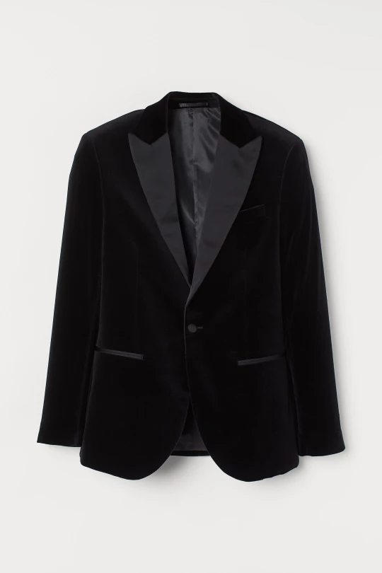 H&M Black Velvet Blazer