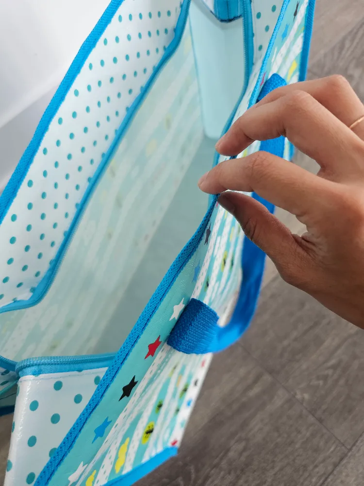 (NEW)Cute Blue Tote Bag image indicator(2)