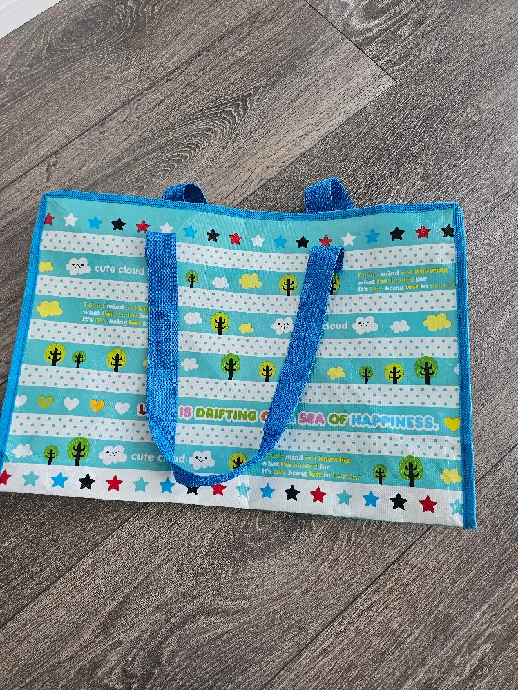 (NEW)Cute Blue Tote Bag image indicator(5)